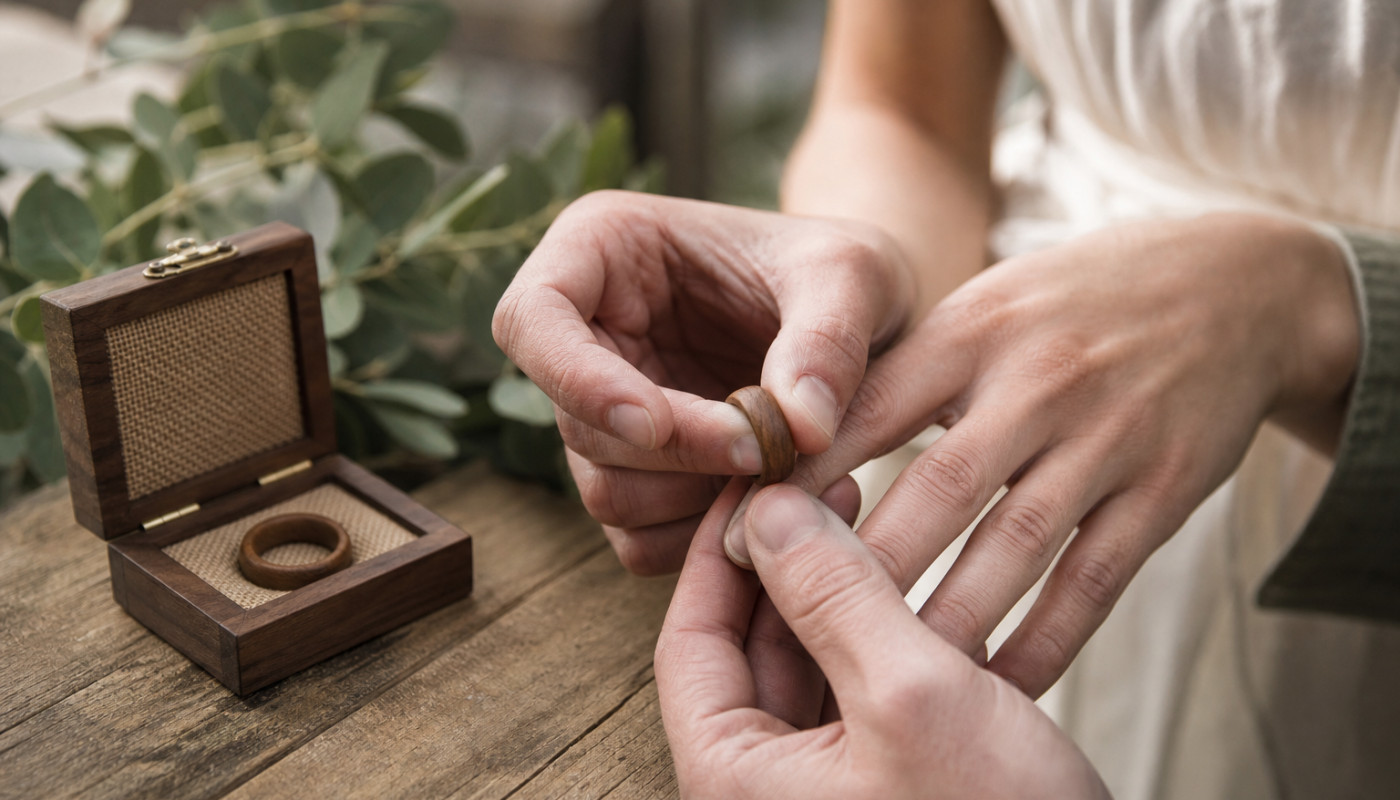 Repenser la tradition du mariage : pourquoi choisir une bague en bois ?